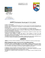 Arrêté trottoir 012 2025
